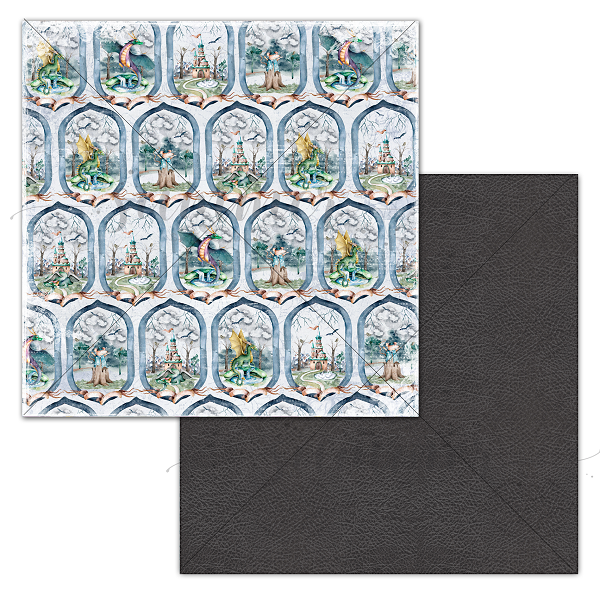 Бумага из коллекции "Там, где живут драконы" В тридевятом царстве (Summer Studio, Россия) 