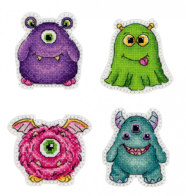 Набор для вышивки на фетре "Монстрики. Значки. Магниты" (М.П. Студия)