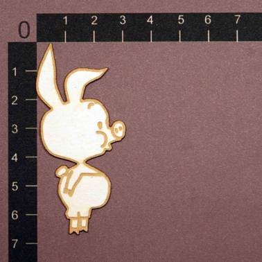 Фигура из чипборда с лазерной гравировкой "Пятачок" из коллекции Мультяшные герои (byMamaYaga)