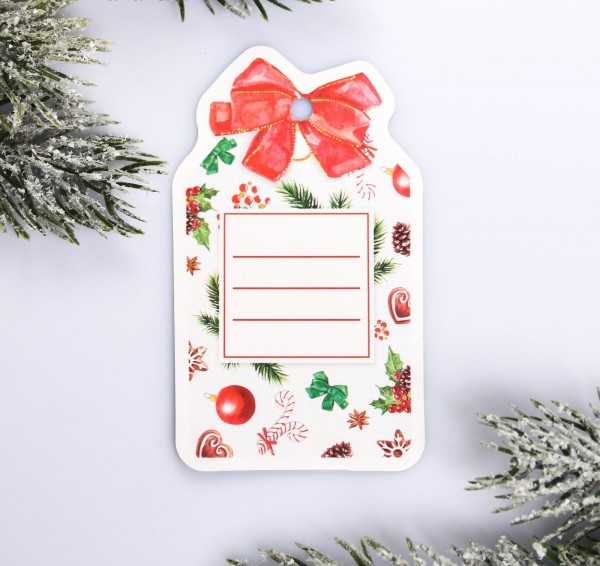 Декоративный шильдик для подарка "Новогоднее пожелание" (АртУзор, Россия)