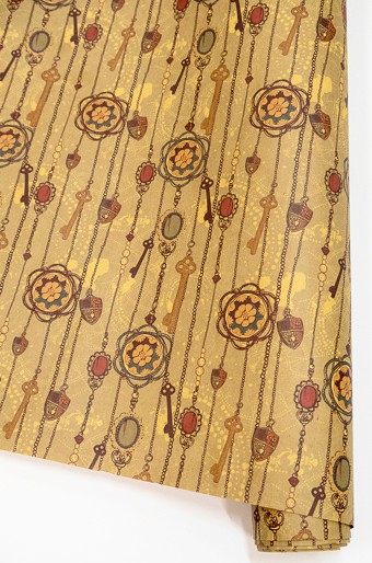 Бумага упаковочная крафт "Ключи от сказки", 1 лист 70*100 см