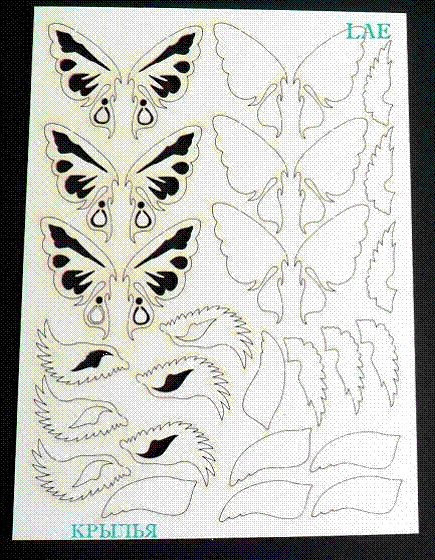 Набор чипборда "Крылья" (LAE) 