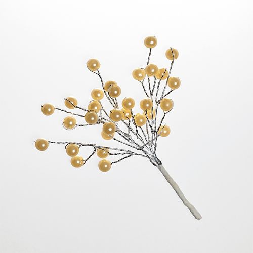 Мини-веточки с жемчужинками, цвет Кремовый, 6 шт (Hobby & You) 