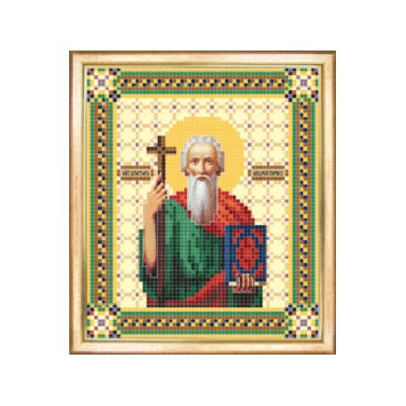 Схема для вышивания бисером Чаривна Мить "Именная икона святой апостол Андрей Первозванный", 12х14 см