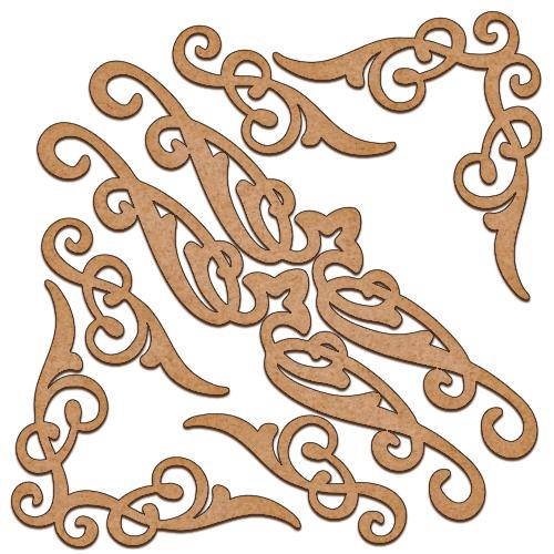 Набор чипборда из МДФ "Завитки" #2 (Фабрика декору, Украина)