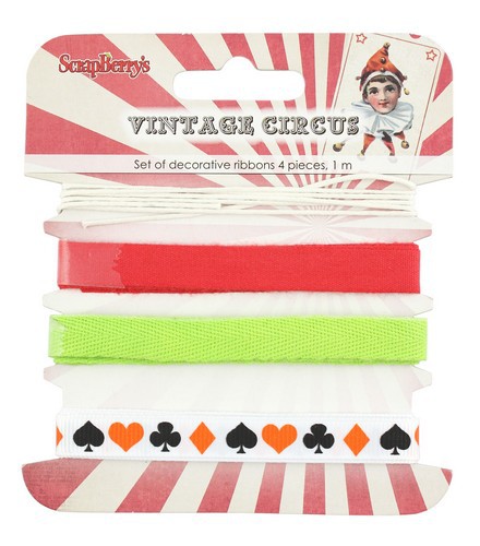 Набор декоративных лент из коллекции "Старый цирк" (Scrapberry's)