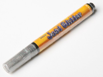 Маркер для ткани с блестками на прозрачной основе, цвет по выбору Золотые блестки/Серебряные блестки  (Marvy Uchida, Япония) 