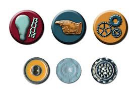 Набор декоративных камео и пуговиц из коллекции Craftsman (Prima marketing)