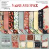 Набор бумаги 20*20 см из коллекции "Sugar and Spice", 10 листов (Скрапмир, Украина) 