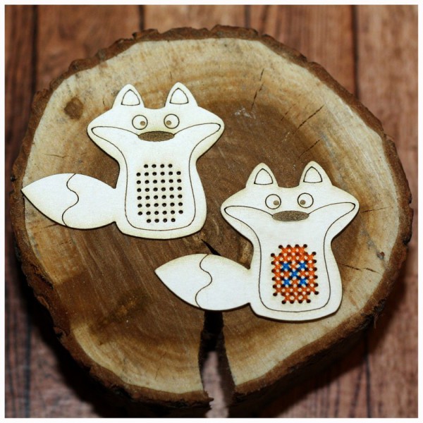 Заготовка для вышивки из чипборда Лисёнок, коллекция "Лесные жители", 1 шт. (Россия)