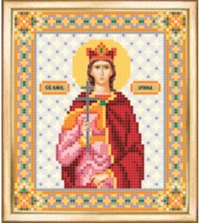 Схема для вышивания бисером Чаривна Мить "Именная икона святая мученица Ирина", 12х14 см