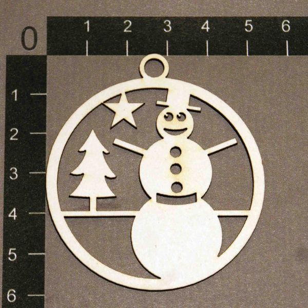 Фигура из чипборда "Шарик снеговик" (By Mama Yaga, Россия)