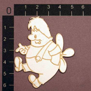 Фигура из чипборда с лазерной гравировкой "Карлсон" из коллекции Мультяшные герои (byMamaYaga)