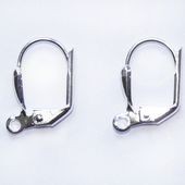 Швензы капелька с французским замком PEGUIMAR (Испания), серебро, 1 шт.