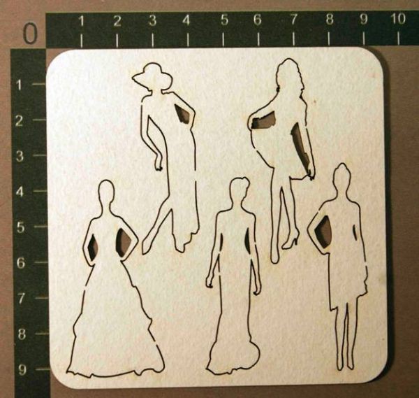 Набор чипборда "Барышни"  (By Mama Yaga, Россия)    