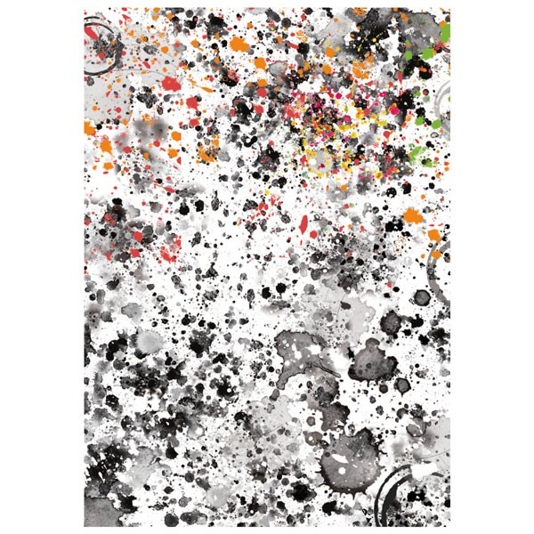 Бумага рисовая для декупажа "Брызги", формат А4, 1 лист (Италия) 