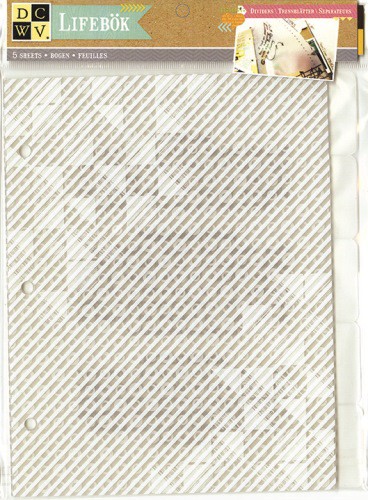 Набор прозрачных разделителей для журнала-альбома, 5 штук (DCWV)