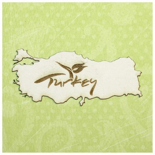 Фигура из чипборда из коллекции "Турция" Карта Turkey  (Россия)