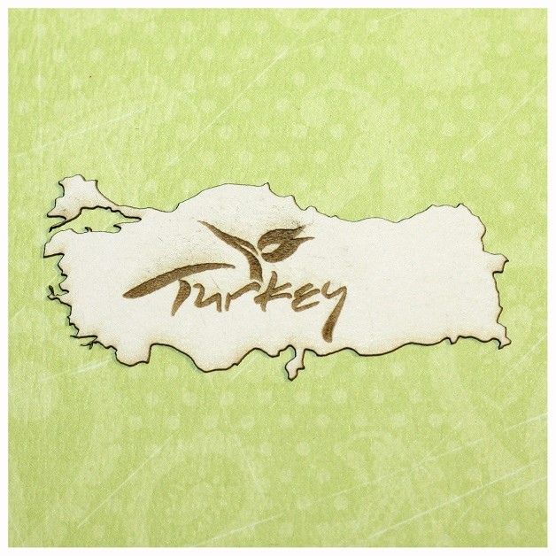 Фигура из чипборда из коллекции "Турция" Карта Turkey  (Россия)