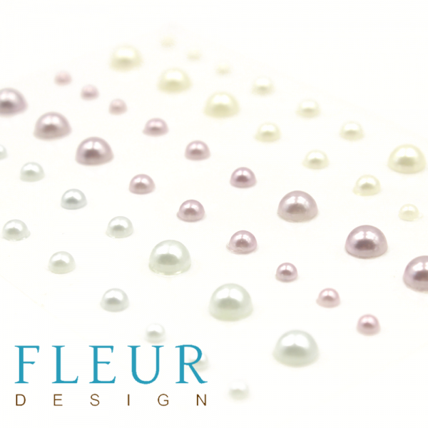 Набор самоклеящихся полужемчужин из коллекции "Свадебная" 54 шт. (Fleur Design)