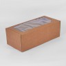 Коробка сборная из микрогофрокартона, с прозрачным окошком, цвет Крафт, 16*36*12 см
