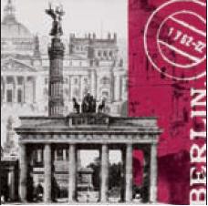 Салфетка 33*33 см "Открытка-Берлин", 1 штука (Jet Papier)