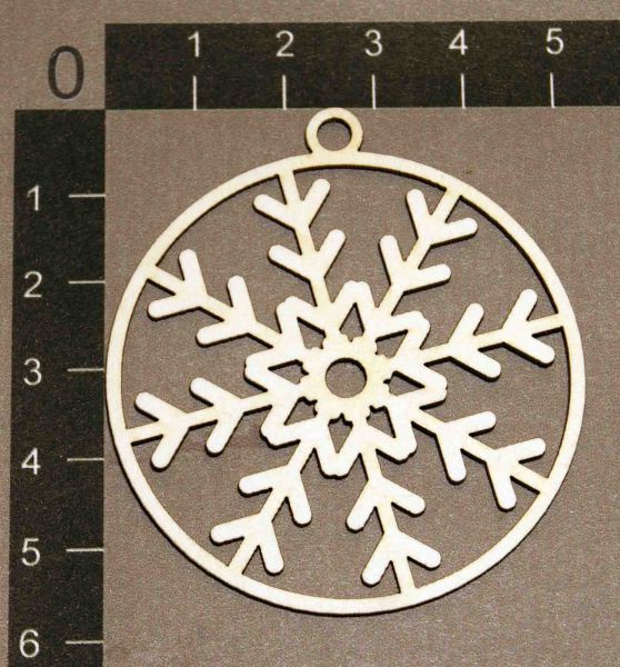 Фигура из чипборда "Шарик снежинка" (By Mama Yaga, Россия)