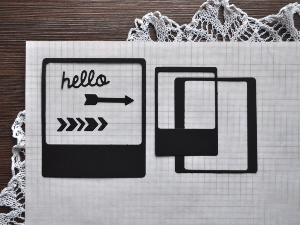 Набор вырубных изделий "Полароид", 10 шт., цвет Чёрный