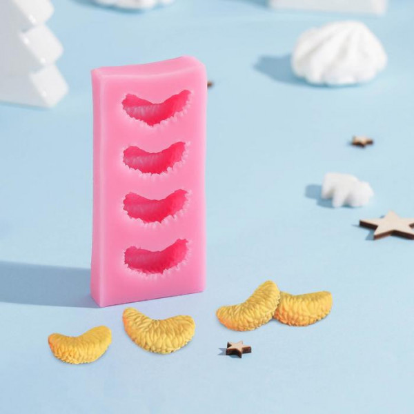 Молд для творчества "Дольки мандарина", пищевой силикон (Артузор)