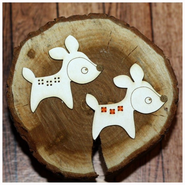 Заготовка для вышивки из чипборда Оленёнок, коллекция "Лесные жители", 1 шт. (Россия) 