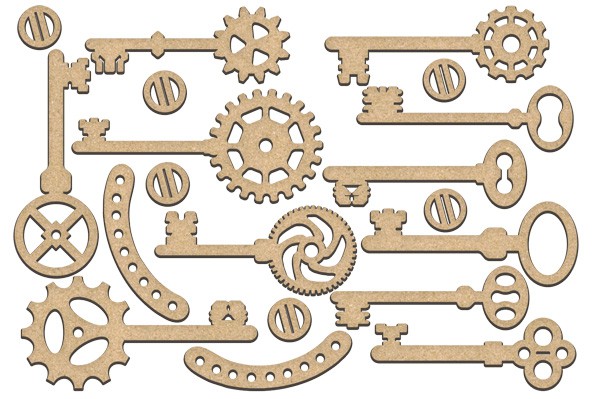 Набор чипборда из МДФ "Ключи" (Фабрика декору, Украина)
