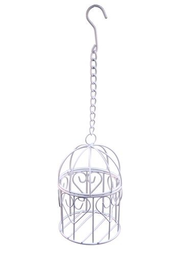 Металлическая клетка с цепочкой, цвет Белый (Scrapberry's)  