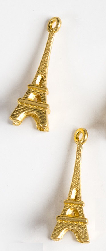 Подвеска металлическая "Эйфелева башня", 25х9 мм, цвет Золото, 1 шт.  