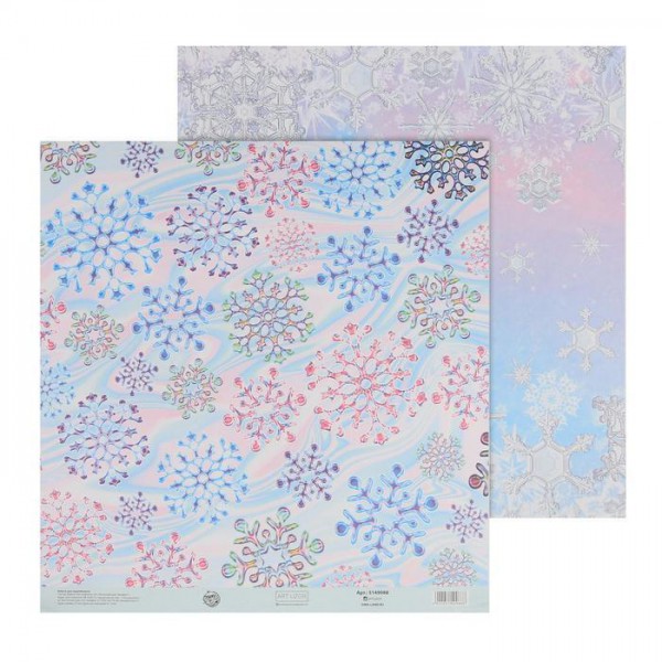 Бумага для скрапбукинга "Зимний узор" (Артузор, Россия)