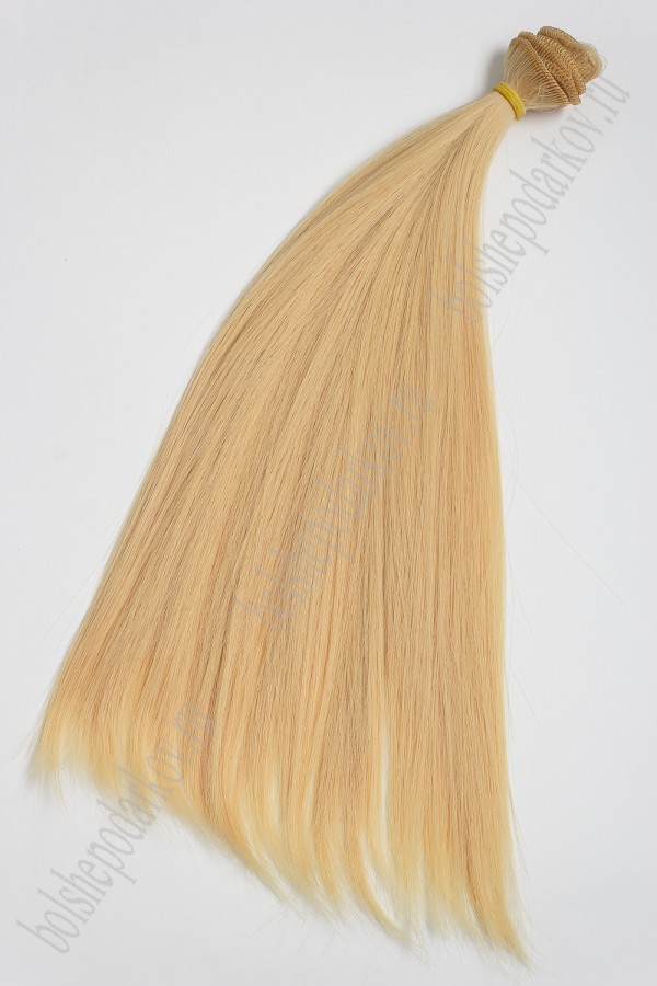 Трессы прямые "Premium", длина 35 см, ширина 100см, 1 шт., цвет Блондин