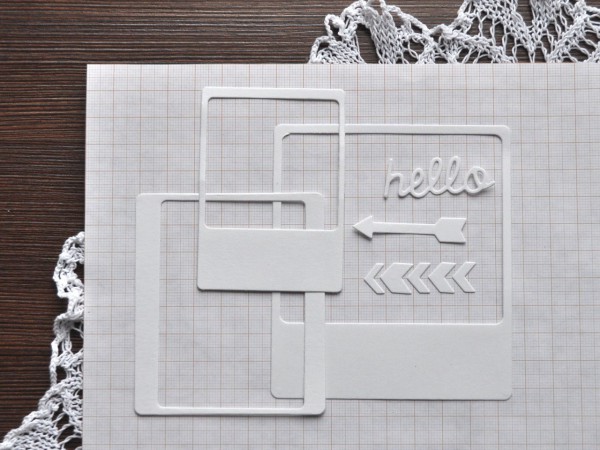 Набор вырубных изделий "Полароид", 10 шт., цвет Белый