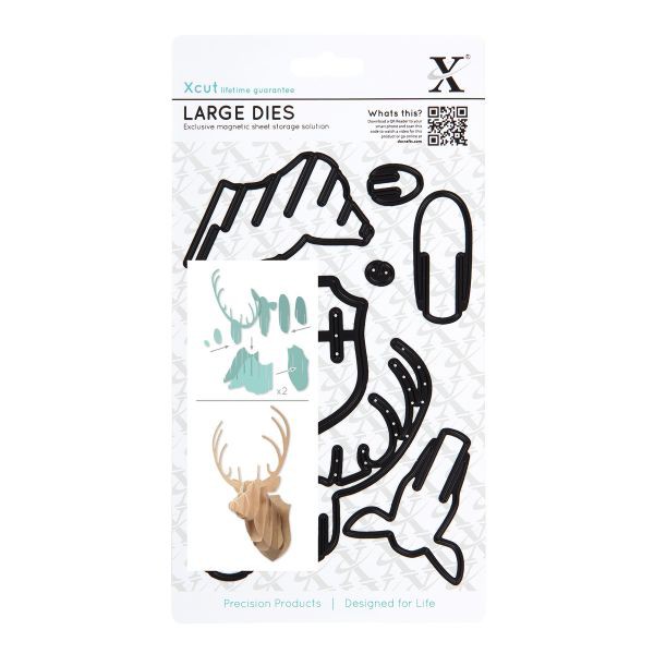 Ножи для вырубки 3D "Голова оленя" из коллекции Christmas in the Country (Docrafts)  