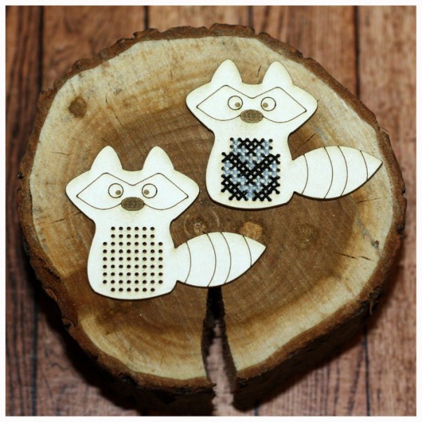 Заготовка для вышивки из чипборда Енотик, коллекция "Лесные жители", 1 шт. (Россия) 