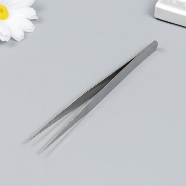 Пинцет прямой для рукоделия, металлический (Китай)