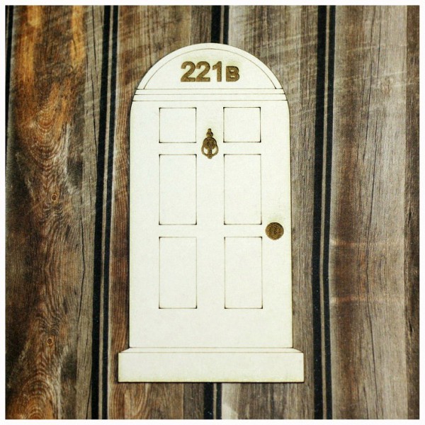Фигурка из чипборда из коллекции "Шерлок Холмс" Дверь 221B (Россия)