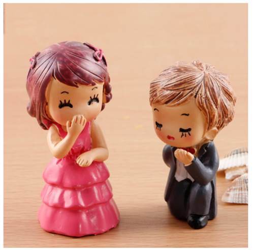 Миниатюрные фигурки "Предложение руки и сердца", 2 шт., высота 5,5 см