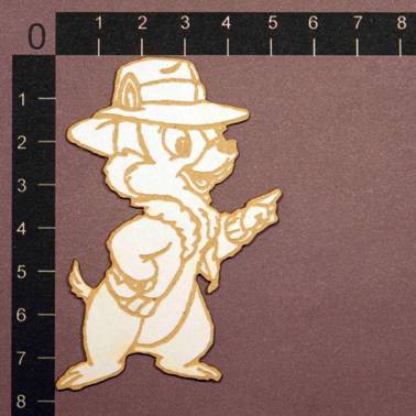 Фигура из чипборда с лазерной гравировкой "Чип" из коллекции Мультяшные герои (byMamaYaga)