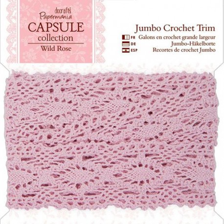 Суперцена! Кружевная тесьма из коллекции Wild Rose, ширина 3.6 см,  2 метра (Papermania)  