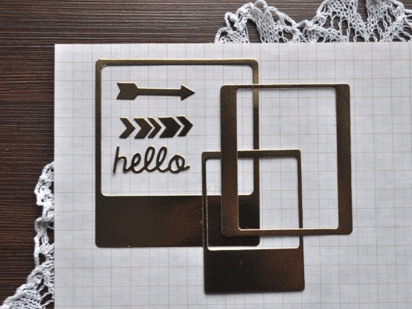 Набор вырубных изделий "Полароид", 10 шт., цвет Золотой