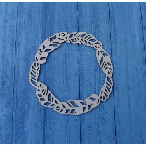 Чипборд из коллекции "Бохо" Рамка из перьев (Ажур, Россия)