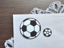 Вырубное изделие "Футбольный мяч", 2 детали, цвет Черный/Белый, размер по выбору Большой/Маленький
