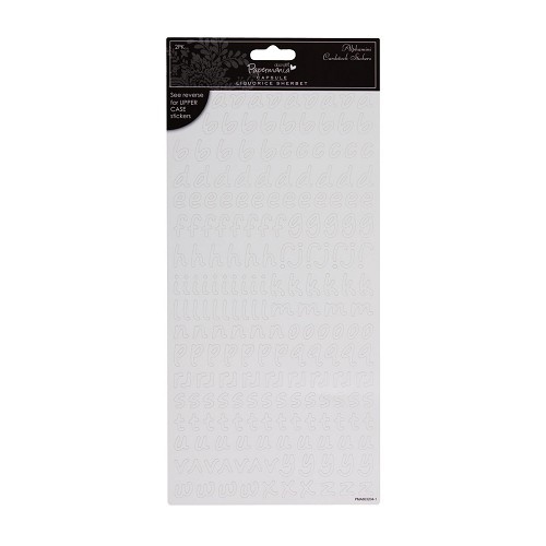 Набор наклеек "Алфавит" (латиница), 2 листа, цвет Белый (Papermania)