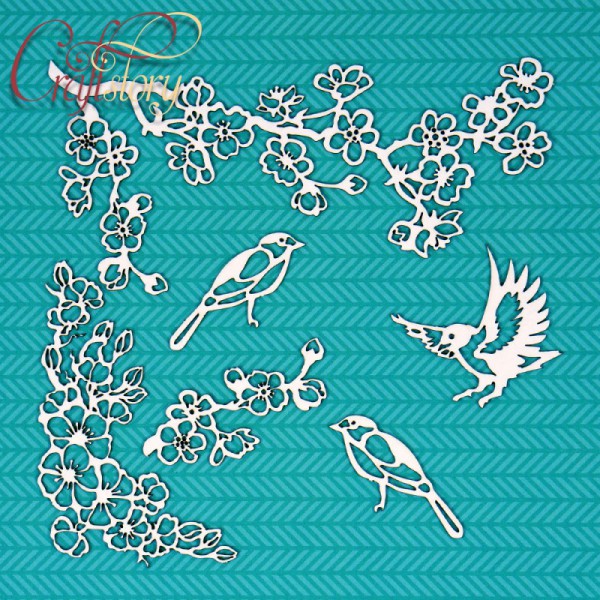 Набор чипборда "Сакура" (Craftstory, Россия)