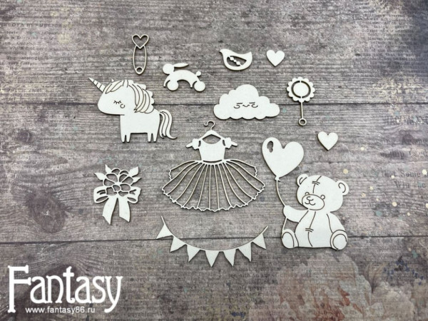 Чипборд из коллекции "Мамино счастье" Детский набор (Fantasy, Россия) 