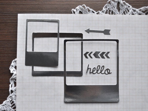 Набор вырубных изделий "Полароид", 10 шт., цвет Серебряный